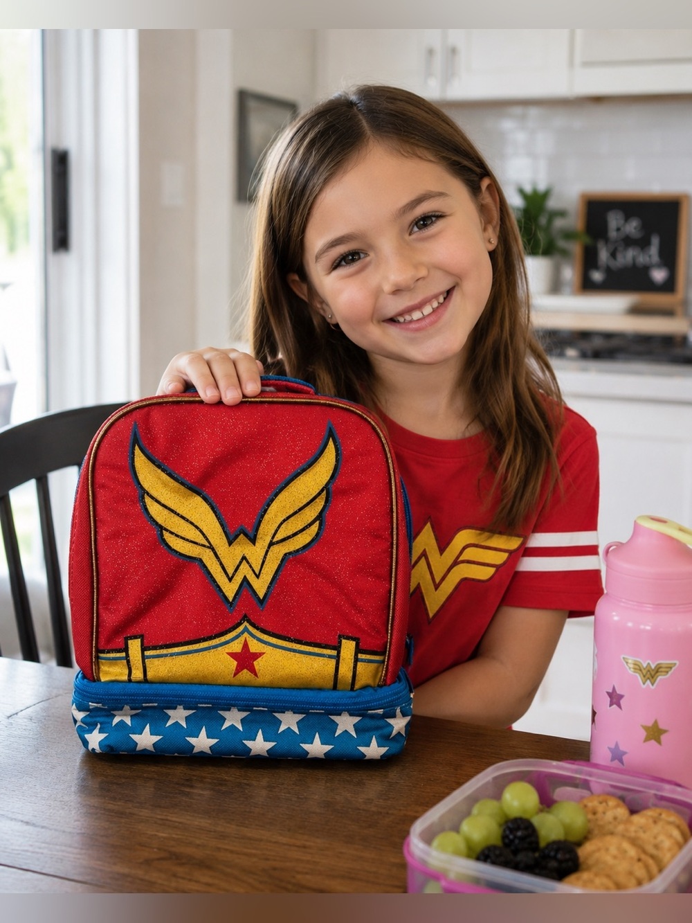 Lunchbox: insulated Wonderwoman lunchbox with cape